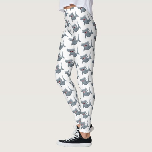Grappig schattige Hammerhead-cartoon Leggings (Links)