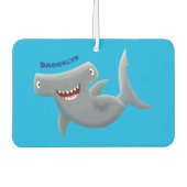 Grappig schattige Hammerhead-cartoon Luchtverfrisser (Voorkant)