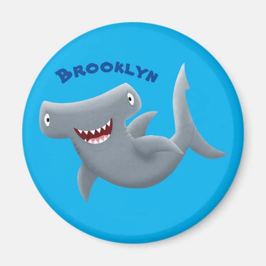 Grappig schattige Hammerhead-cartoon Magneet (Voorkant)
