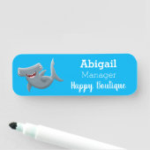 Grappig schattige Hammerhead-cartoon Naamplaatje (In situ)