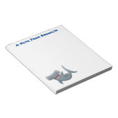 Grappig schattige Hammerhead-cartoon Notitieblok (Schuin)