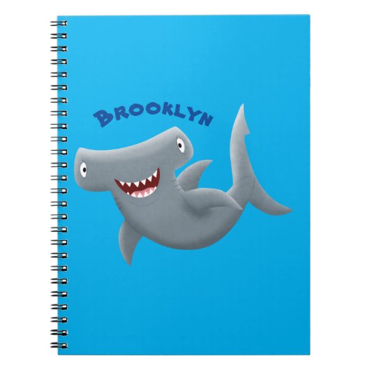 Grappig schattige Hammerhead-cartoon Notitieboek (Voorkant)