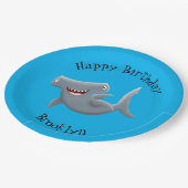 Grappig schattige Hammerhead-cartoon Papieren Bordje (Gekanteld)