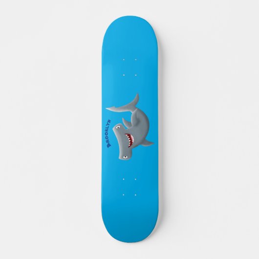 Grappig schattige Hammerhead-cartoon Persoonlijk Skateboard (Voorkant)