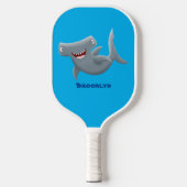 Grappig schattige Hammerhead-cartoon Pickleball Paddle (Voorkant)