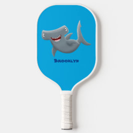 Grappig schattige Hammerhead-cartoon Pickleball Paddle