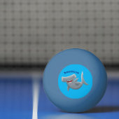 Grappig schattige Hammerhead-cartoon Pingpongbal (Net)
