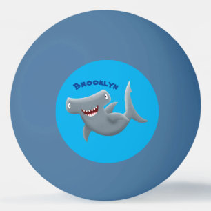 Grappig schattige Hammerhead-cartoon Pingpongbal