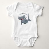 Grappig schattige Hammerhead-cartoon Romper (Voorkant)