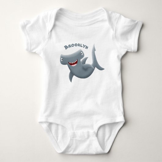 Grappig schattige Hammerhead-cartoon Romper (Voorkant)
