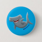 Grappig schattige Hammerhead-cartoon Ronde Button 5,7 Cm (Voorkant)