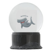 Grappig schattige Hammerhead-cartoon Sneeuwbol (Achterkant)