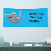 Grappig schattige Hammerhead-cartoon Spandoek (Beurs)