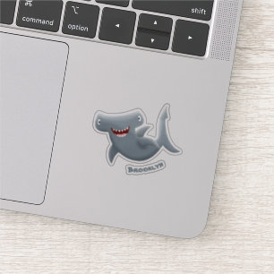 Grappig schattige Hammerhead-cartoon Sticker