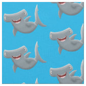 Grappig schattige Hammerhead-cartoon Stof (Close Up)