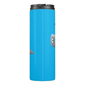 Grappig schattige Hammerhead-cartoon Thermosbeker (Achterkant)