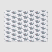 Grappig schattige Hammerhead-cartoon Tissuepapier (Voorkant)