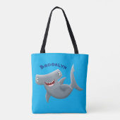 Grappig schattige Hammerhead-cartoon Tote Bag (Achterkant)