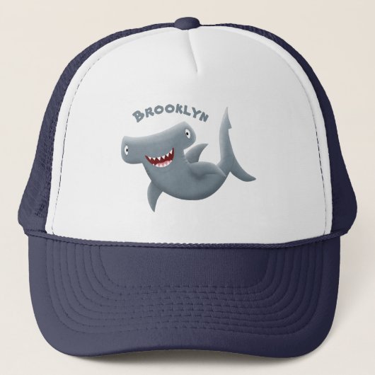 Grappig schattige Hammerhead-cartoon Trucker Pet (Voorkant)