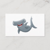 Grappig schattige Hammerhead-cartoon Visitekaartje (Achterkant)