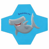 Grappig schattige Hammerhead-cartoon Voetbal (Enkel)