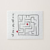 Grappig Schattige handgetekende Maze Valentijn Gif Legpuzzel (Horizontaal)