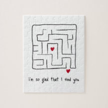 Grappig Schattige handgetekende Maze Valentijn Gif