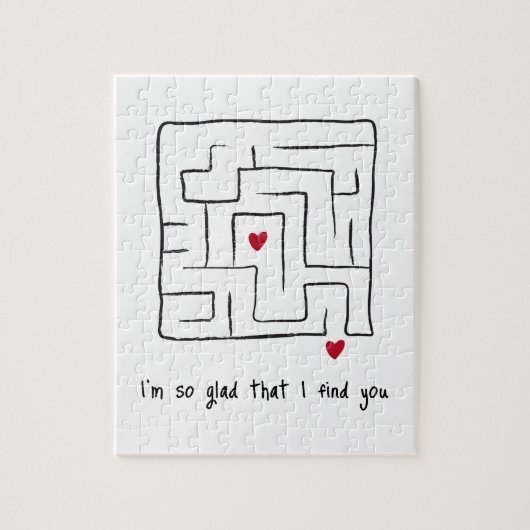 Grappig Schattige handgetekende Maze Valentijn Gif Legpuzzel (Verticaal)