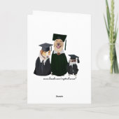 Grappig/Schattige Hond Afstuderen Kaart (Achterkant)