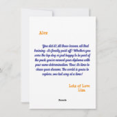 Grappig Schattige Hond Afstuderen Wenskaart Feestdagenkaart (Achterkant)