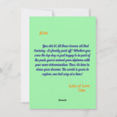 Grappig Schattige Hond Afstuderen Wenskaart Feestdagenkaart (Achterkant)