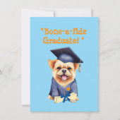 Grappig Schattige Hond Afstuderen Wenskaart Feestdagenkaart (Voorkant)
