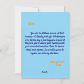 Grappig Schattige Hond Afstuderen Wenskaart Feestdagenkaart (Achterkant)