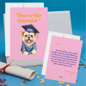 Grappig Schattige Hond Afstuderen Wenskaart Feestdagenkaart