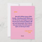 Grappig Schattige Hond Afstuderen Wenskaart Feestdagenkaart (Achterkant)