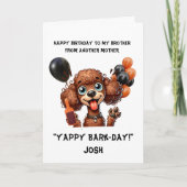 Grappig Schattige Hond Eenvoudig Verjaardag Wenska Kaart (Voorkant)