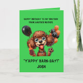 Grappig Schattige Hond Eenvoudig Verjaardag Wenska Kaart (Voorkant)