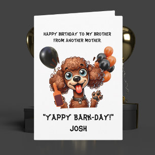 Grappig Schattige Hond Eenvoudig Verjaardag Wenska Kaart