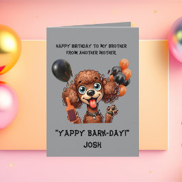 Grappig Schattige Hond Eenvoudig Verjaardag Wenska Kaart