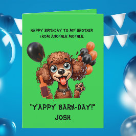 Grappig Schattige Hond Eenvoudig Verjaardag Wenska Kaart