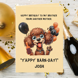 Grappig Schattige Hond Eenvoudig Verjaardag Wenska Kaart