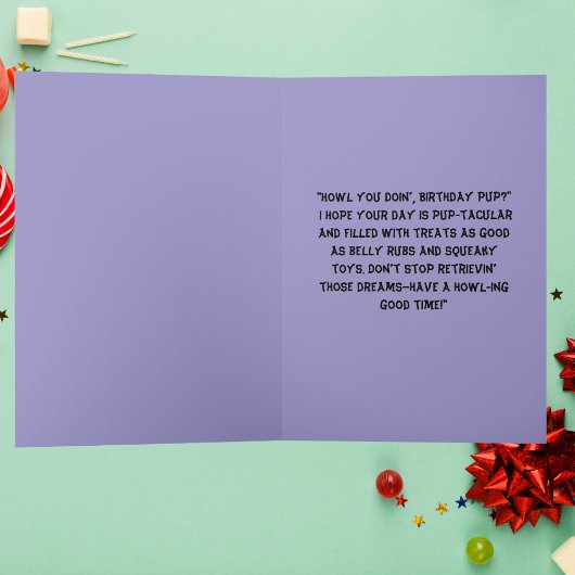 Grappig Schattige Hond Eenvoudig Verjaardag Wenska Kaart