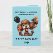 Grappig Schattige Hond Eenvoudig Verjaardag Wenska Kaart (Voorkant)