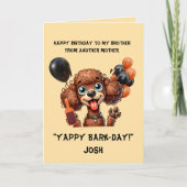 Grappig Schattige Hond Eenvoudig Verjaardag Wenska Kaart (Voorkant)