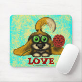 Grappig schattige hond met een mousepad-ontwerp muismat (Met muis)