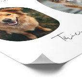 Grappig Schattige Huisdier Foto Open Bar Menu Trou Poster (Hoek)