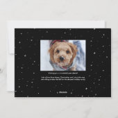 Grappig schattige huisdier, zwart-witte nieuwjaars feestdagenkaart (Achterkant)