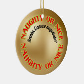 Grappig Schattige humoristisch ondeugend mooi kers Keramisch Ornament (Rechts)