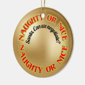 Grappig Schattige humoristisch ondeugend mooi kers Keramisch Ornament (Links)
