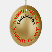 Grappig Schattige humoristisch ondeugend mooi kers Keramisch Ornament (Rechts)